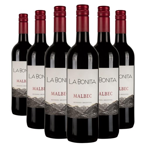 Case of 6 La Bonita Malbec 75cl Red Wine